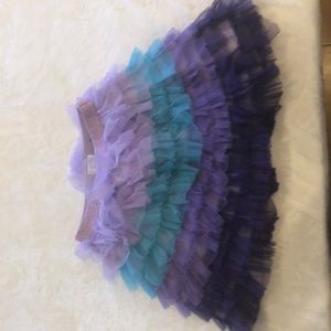 Purple blue ruffle skirt size 7